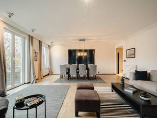 Ideally located on the fifth floor of a building on Avenue Louise, between the Châtelain and Place Flagey, furnished apartment with a gross...