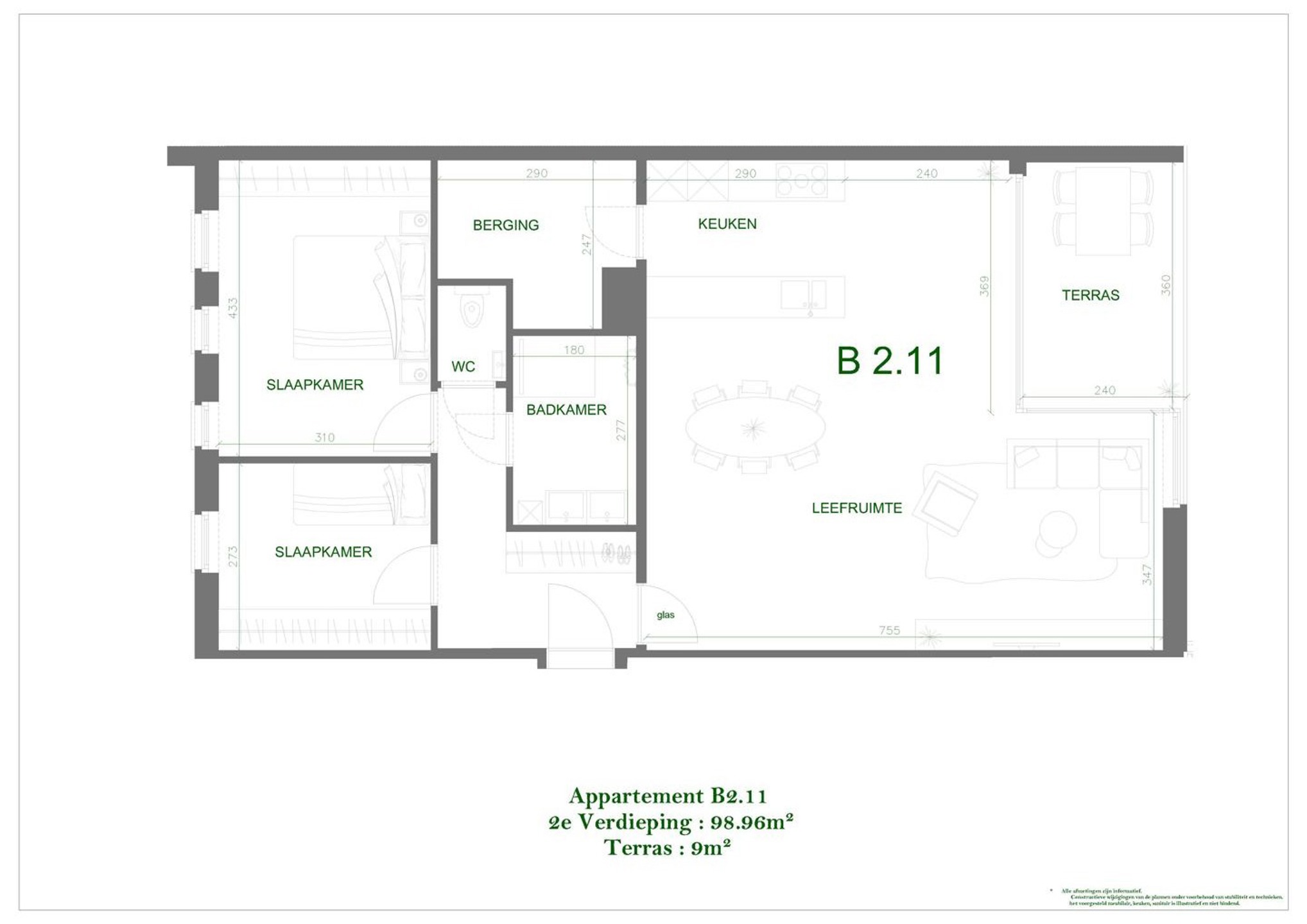 Mechelen 2de verdieping - appartement B2.11 - foto 5