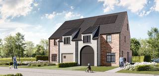 Deze knappe verkaveling bestaat uit 10 nieuwbouw half open bebouwingen in een tijdloze stijl op een mooi stukje grond (tussen de 426 en 505m2 grond). De woningen hebben volgende indeling: inkomhal, ruime leefruimte met grote raampartijen naar buiten toe, open keuken volledig zelf te kiezen, berging, inpandige garage. Op de verdieping zijn er 3 slaapkamers en een badkamer voorzien van dubbele lavabo, ligbad, inloopdouche en toilet. Vaste trap naar de zolder, welke ingericht kan worden als 4e slaapkamer, technische ruimte wordt daar eveneens voorzien. Zuid gerichte tuinen, waarvan oprit, afsluiting, terras en tuin en zelfs het tuinhuis volledig wordt voorzien ! Extra's: overal vloerverwarming en vloerkoeling met warmtepomp, 8 zonnepanelen, verluchtingssysteem D. Start van de bouwwerken oktober 2024, oplevering maart 2026.<br />de gebruikte foto's zijn referenties van voorgaande en vergelijkbare projecten.<br />ook meer informatie te vinden op www.windhaarstraat.be<br />reeds verkocht, loten 1.2.5.7.9.10