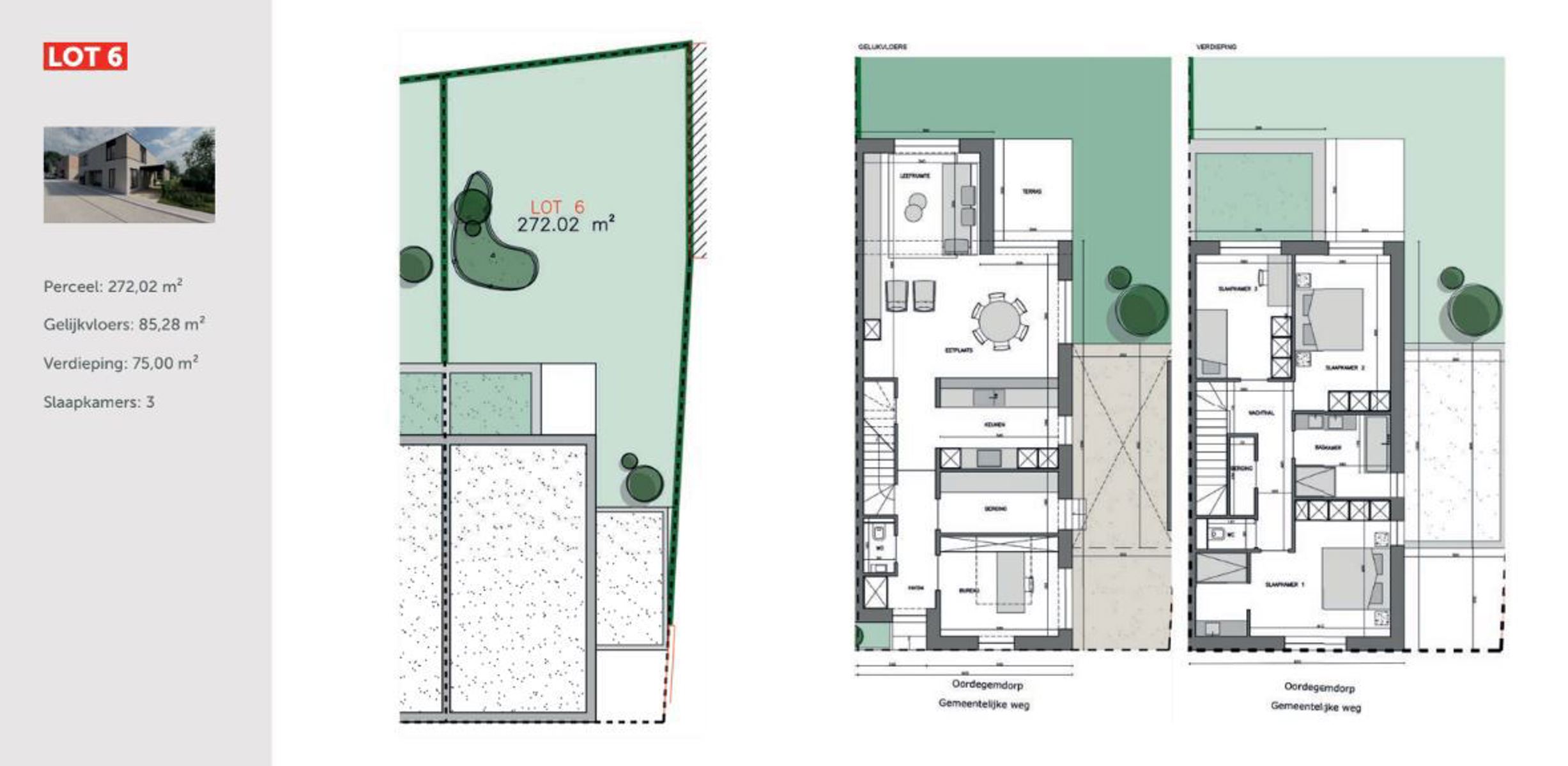halfopen bebouwing  van 160m² in Oordegem - foto 4