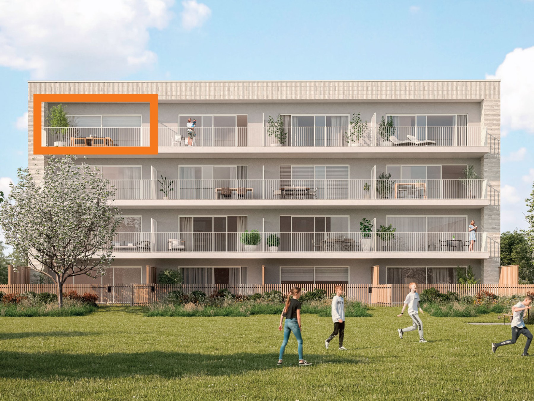 Lot 55 App 3.B2 Penthouse met 3 slaapkamers & 16 m² terras (107 m²) - foto 1