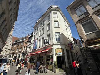 Appartement in het hartje van het stadscentrum op wandelafstand van Groenplaats, Scheldekaaien, gezellige restaurants, hoge scholen en universiteit.<br /><br />Indeling van het appartement:<br />Living: +/- 21 m² op parket.<br />Ingerichte keuken op parket met kasten, elektrisch kookfornuis, spoeltafel, frigo met vriesvak, dampkap.<br />Slaapkamer: +/- 12 op parket.<br />Badkamer: +/- 4 m², tegels, ligbad, lavabo en toilet.<br /><br />Algemene onkosten: +/- 90 per maand.<br />CV op gas. 