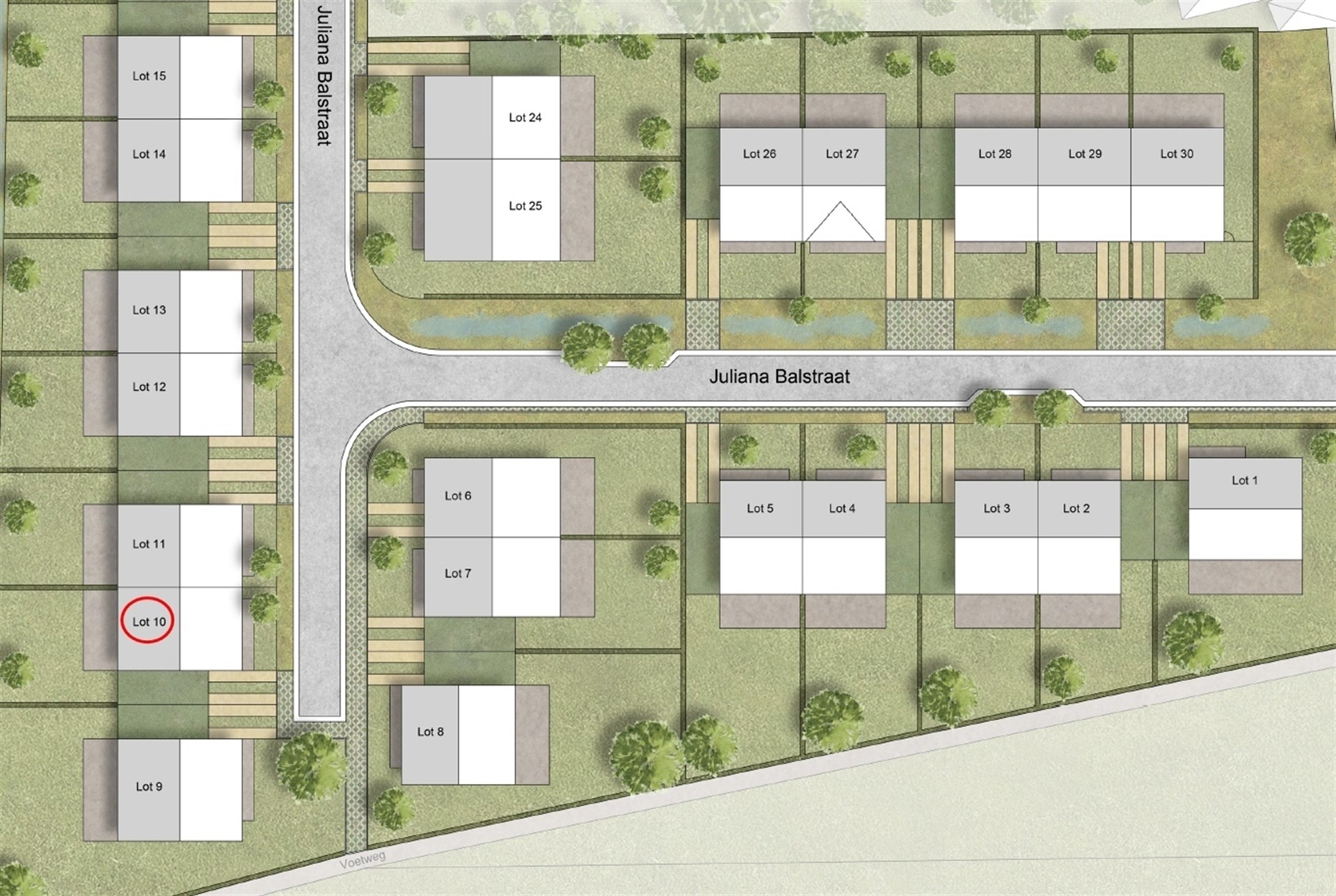 Perceel bouwgrond voor halfopen bebouwing in nieuw woonproject De Klingerie (270m²) - foto 2