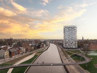 Op de 15de verdieping van de K-Tower (bouwjaar 2018) te Kortrijk bevindt zich dit fantastische appartement met een bewoonbare oppervlakte van 307 m²...