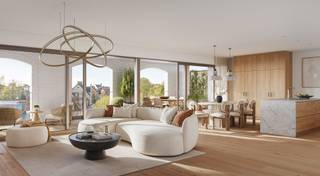 Dit appartement maakt deel uit van het nieuwbouwproject ‘De Kaai' te Veurne.<br /><br />Het zicht op de jachthaven van Veurne, de moderne architectuur en de gemeenschappelijke binnentuin van 1700 m² zijn de troeven van deze residentie. Deze buitenruimte kreeg een groene en kleurrijke aanleg, evenals een tuinpaviljoen met buitenkeuken.<br /><br />De appartementen zijn uitgerust met energiezuinige systemen voor verwarming, warm water en ventilatie die voldoen aan de EPB-normen en zorgen voor een laag E-peil. Dankzij een geothermische warmtepomp en vloerverwarming geniet je bovendien van milieuvriendelijke, gelijkmatige en comfortabele warmte met lagere energiekosten.<br /><br />Het appartement bevindt zich op de eerste verdieping.<br /><br />Mogelijkheid tot aankoop van autostaanplaats, afgesloten garage en/of kelderberging in het ondergronds complex. <br /><br />Appartement: 96,9 m²<br />Terras: 7,6 m²