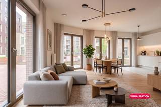 Ontdek de woonwijk Park Lane II in al haar facetten: van buitenaanleg, inkomhallen, fietsenstallingen en ondergrondse garage tot de appartementen zelf die zo goed als klaar zijn.U zal snel begrijpen waarom Park Lane zowel voor investeerders als voor eigen bewoners het meest succesvolle nieuwbouwproject van Brussel is:-> Iconische Architectuur-> Historische locatie met tal van events en horeca-> Autoluw en direct aan het park-> Ideale uitvalbasis en openbaar vervoer nabij-> Gezellige community in een veilige omgevingAarzel niet om contact op te nemen met ons kantoor in Brussel op het nummer 02 223 23 23 of via brussel@dewaele.com voor meer informatie en om uw reis naar luxueus wonen te beginnen.Deze AI-visualisaties zijn bedoeld als inspiratie. Er werd geen rekening gehouden met technische specificaties, stedenbouwkundige voorschriften of de concrete mogelijkheden tot realisatie.