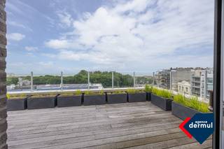 Ontdek dit prachtige dakappartement met zeezicht in Residentie Sorrento, een ideale mix van comfort en stijl, perfect gelegen nabij het bruisende centrum van Oostende. Dit exclusieve appartement is gelegen op de zesde verdieping en biedt een doordachte indeling met één slaapkamer, waarin u optimaal kunt genieten van een moderne en rustige leefomgeving. Het interieur is licht en ruim, met grote ramen die zorgen voor een overvloed aan natuurlijk licht. Geniet van de frisse zeelucht en het aangename klimaat op niet één, maar twee terrassen. Het ene terras biedt een geweldig uitzicht over de stad, terwijl het achterterras een schitterend zicht heeft op zee. Het appartement beschikt over een handige kelder voor extra opslag en een gemeenschappelijke fietsenberging, zodat u uw fiets veilig en gemakkelijk kunt stallen. Grijp deze unieke kans en neem snel contact met ons op voor een bezichtiging en laat u overtuigen door de troeven van dit bijzondere dakappartement!