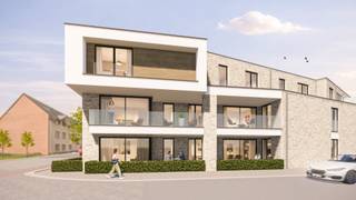 APPARTEMENT 0.5 (Gelijkvloers)<br />- Opp. app.: 117 m²<br />- Terras 14 m² <br /><br />INDELING:<br />Inkomhal, ruime woonkamer met open keuken, ruim overdekt terras (14 m²), berging/wasplaats, 2 slaapkamers, badkamer en apart toilet.<br /><br />BIJKOMENDE INFO:<br />- Warmtepomp L/W met vloerverwarming- en koeling.<br />- Performant ventilatiesysteem voor een aangenaam binnenklimaat.<br />- Zonnepanelen.<br />- Lift aanwezig.<br />- Topligging vlakbij het centrum.<br />- Afwerking naar eigen smaak volgens lastenboek.<br />- Bij ieder appartement dient een inpandige parking met kelderberging naar keuze te worden aangekocht. De prijs voor een parking met bijhorende berging bedraagt € 22.000,-.<br />- Dit project komt in aanmerking voor de toepassing van het verlaagde BTW-tarief van 6% voor wie aan de wettelijke voorwaarden voldoet. Ook investeerders kunnen van deze aantrekkelijke maatregel genieten.<br /><br />INFORMEER NAAR DE VERKOOPSBROCHURE OP ONS KANTOOR.