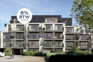 Dit tweeslaapkamer appartement is gelegen op de eerste verdieping en beschikt over een riant zuid-west gericht terras van 21.4m² met uitzicht op de parktuin van de residentie. <br /><br />De indeling van het appartement is als volgt: een inkomhal met gastentoilet en nis voor de vestiairekast, twee slaapkamers, een badkamer met ligbad, inloopdouche en dubbele lavabo, een open keuken , een praktische berging en een bijzonder lichtrijke leef- en eetruimte met toegang tot het zonneterras. <br /><br />Parc Astrid staat voor een zorgvuldig ontwikkeld nieuwbouwproject met comfortabele appartementen allen met een ideale zuid-west oriëntatie en een uitzicht op een aangelegde binnentuin in het centrum van Wetteren.<br /><br />Parc Astrid is nauwkeurig vormgegeven waarbij de strakke architectuur wordt versterkt door de keuze voor hoogwaardige materialen. Elk appartement voldoet aan de strengste energienormen met een E-peil van max E30 dankzij PV-panelen, een geothermische warmtepomp, vloerverwarming en -koeling en een ventilatiesysteem.<br /><br />Voor het gemak van de bewoners zijn er staanplaatsen en garageboxen voorzien. <br /><br />Verlaagd btw-tarief van 6% mogelijk op de volledige constructiewaarde, zowel voor eigen bewoners als voor investeerders.<br /><br />Benieuwd naar Parc Astrid in Wetteren? Maak uw persoonlijke, vrijblijvende afspraak via jef@landbergh.be of 09 225 25 24.