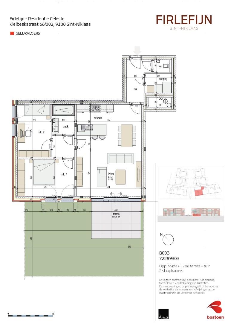 Apartment for sale in Sint-Niklaas with 2 bedrooms - photo 3
