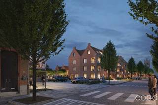 <p><strong><em>Houthof, AMBER - </em></strong><em>Licht, ruimte en verbinding</em></p>
<p>Houthof ademt Kempense charme met een knipoog naar rust én levendigheid. Gelegen midden in het dorp, met een centrale binnentuin als blikvanger.</p>
<p><strong>Appartement AM_3.04: prachtig dakappartement (112m²) met fantastisch dakterras van 44m². </strong>Indeling als volgt: inkomhal met gastentoilet, <strong>leefruimte</strong> met open ingerichte keuken (samen ca. <strong>41m²</strong>), bergruimte/wasplaats (ca. 3,75m²), <strong>hoofdslaapkamer (21m²)</strong> met dressingruimte en ensuite badkamer, <strong>twee extra slaappkamers</strong> (14m²en 10,5m²) met gedeelde douchekamer; vanuit de leefruimte geeft een groot schuifraam uit op het schitterende dakterras van 44m²!</p>
<p>Het <u>energiezuinige</u> <u>appartement</u> (<strong>max. E30</strong>) wordt volledig en degelijk afgewerkt; zo is er thermisch onderbroken aluminium buitenschrijnwerk met isolerende beglazing, vloerverwarming in combinatie met een <strong>individuele lucht-water warmtepomp,</strong> balansventilatie en een regenwaterrecuperatie-systeem! Extra aandacht wordt besteed aan akoestische isolatie (ontdubbelde scheidingswanden, akoestische vloerisolatie, …). Grote ondergrondse parkeerkelder (lift tot appartement). Verplichte aankoop van minimum één kelderparking.</p>
<p><em>Houthof, dorpse charme, tijdloze uitstraling</em></p>
<p>Contacteer ons voor meer informatie of een vrijblijvende afspraak: info@coga.be - 03/636.47.47.47.</p>