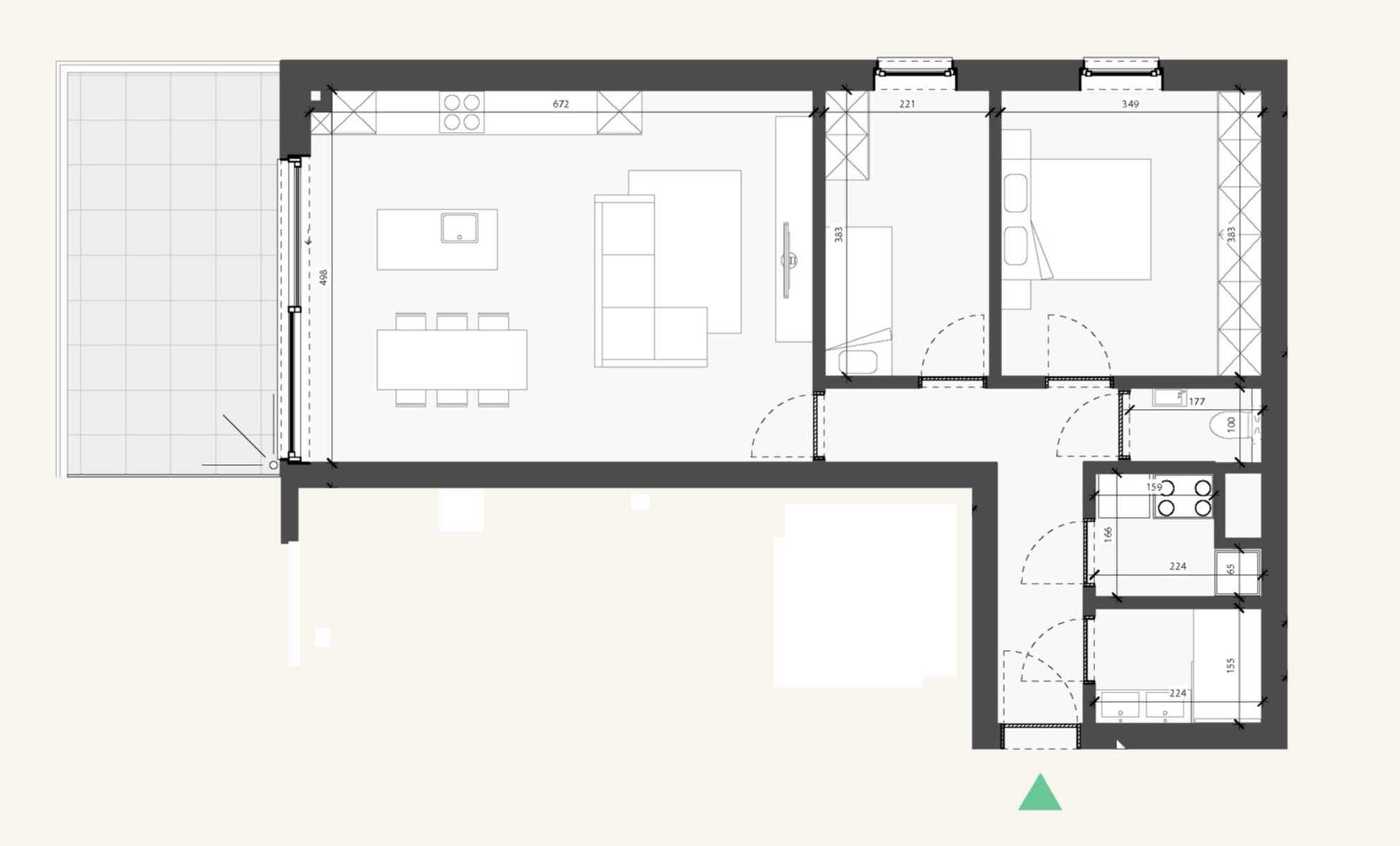 1.6 Appartement op de 1ste verdiepig met 2 slaapkamers - foto 4