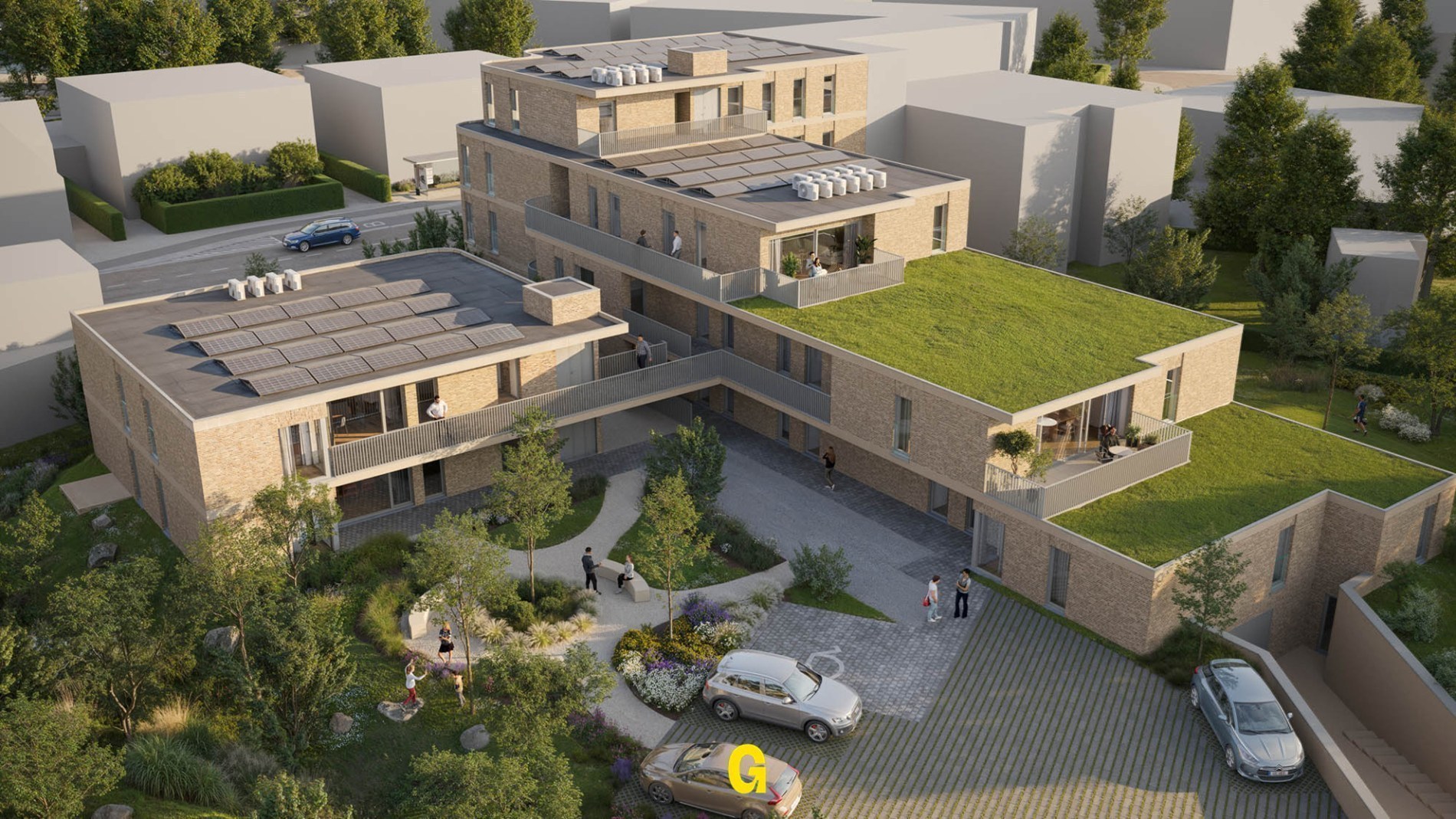 Nieuwbouwappartement op de 1ste verdieping met 2 slaapkamers en terras met zicht op de tuin, in res. de Boomgaard vlakbij het centrum van Hoeselt - foto 3