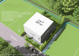 Op een uitstekende locatie in een groene omgeving te Wilrijk bevindt zich deze bouwgrond van 397 m² voor halfopen bebouwing in een doodlopend straatje. U geniet hier van een uitstekende ligging in de nabijheid van parken, winkels, scholen en het openbaar vervoer. <br /><br />De render geeft een weergave van een mogelijke woning volgens de geldende bouwvoorschriften conform de verkaveling (lot 7).<br /><br /><u>Bouwvoorschriften:</u><br />- Halfopen bebouwing<br />- Lichtgrijze gevelsteen<br />- Bouwlijn: min. 2m en max 3,50m van de rooilijn<br />- Bouwdiepte: min. 9,00m en max. 11,00m<br />- Bouwbreedte: min. 8,00m en max. 11,00m<br />- Kroonlijsthoogte: max. 7,20m<br />- Dakvorm: plat dak<br />- Bouwlagen: max. 2<br /><br />Dit is een uitstekende opportuniteit als u op zoek bent naar een bouwgrond voor een halfopen bebouwing op een toplocatie te Wilrijk. Contacteer ons voor meer informatie op 0474 78 07 73 of neem een kijkje op www.boonstravastgoed.be. <br /><br />Bijzonderheden:<br />- Perceel = 397 m²<br />- Uitstekende ligging<br />- Halfopen bebouwing