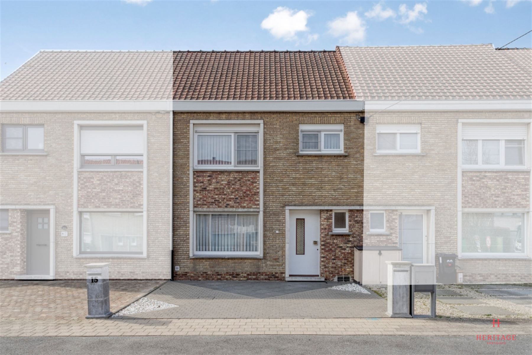 Gezinswoning met 3 slaapkamers en achterliggende garage in rustige straat te Beveren-Leie (Waregem) - foto 1