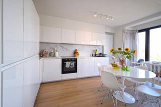 TORENSTRAAT 7 BUS 5<br />8800 ROESELARE<br /><br />Op zoek naar een gezellig en instapklaar appartement in het hart van Roeselare? Dit verzorgde appartement op de derde verdieping combineert een aangename woonomgeving met een prachtig open en groen uitzicht over het Pieter Deconinckplein.<br />Het appartement werd recent volledig opgefrist en geniet dankzij de grote ramen van veel natuurlijke lichtinval.<br />De indeling omvat een inkomhal, een lichtrijke woonkamer met open keuken, éen slaapkamer badkamer.<br />De open keuken is praktisch ingericht en beschikt over heel wat kastruimte en de nodige toestellen, waaronder een vaatwasmachine, oven en kookplaat. Er is bovendien een aansluiting voorzien voor zowel een wasmachine als droogkast.<br />De slaapkamer biedt voldoende ruimte voor een comfortabel bed en kastruimte. De badkamer is uitgerust met een instapdouche, wastafel en toilet.<br />Een bijkomende troef is de ruime privatieve kelderberging, ideaal voor het opbergen van materiaal en persoonlijke spullen.<br /><br />TROEVEN:<br />- Volledig opgefrist<br />- Grote ramen en veel lichtinval<br />- Panoramisch en open zicht op het groene Pieter Deconinckplein<br />- Open keuken met toestellen<br />- Vaatwasmachine, oven en keramische kookplaat<br />- Aansluiting voor wasmachine en droogkast<br />- Badkamer met instapdouche<br />- Ruime privatieve kelderberging<br />- Topligging in het centrum van Roeselare<br />- Op wandelafstand van de Grote Markt, winkels, horeca en het station<br />Syndickosten: € 120,00/maand, inclusief verwarming en waterverbruik<br />Beschikbaar vanaf: 01/11/2026