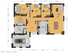 Gezellige gelijkvloerse woning met 4 slaapkamers & grote tuin – op 11 areJe komt binnen via een ruime inkomhal die toegang geeft tot de verschillende...