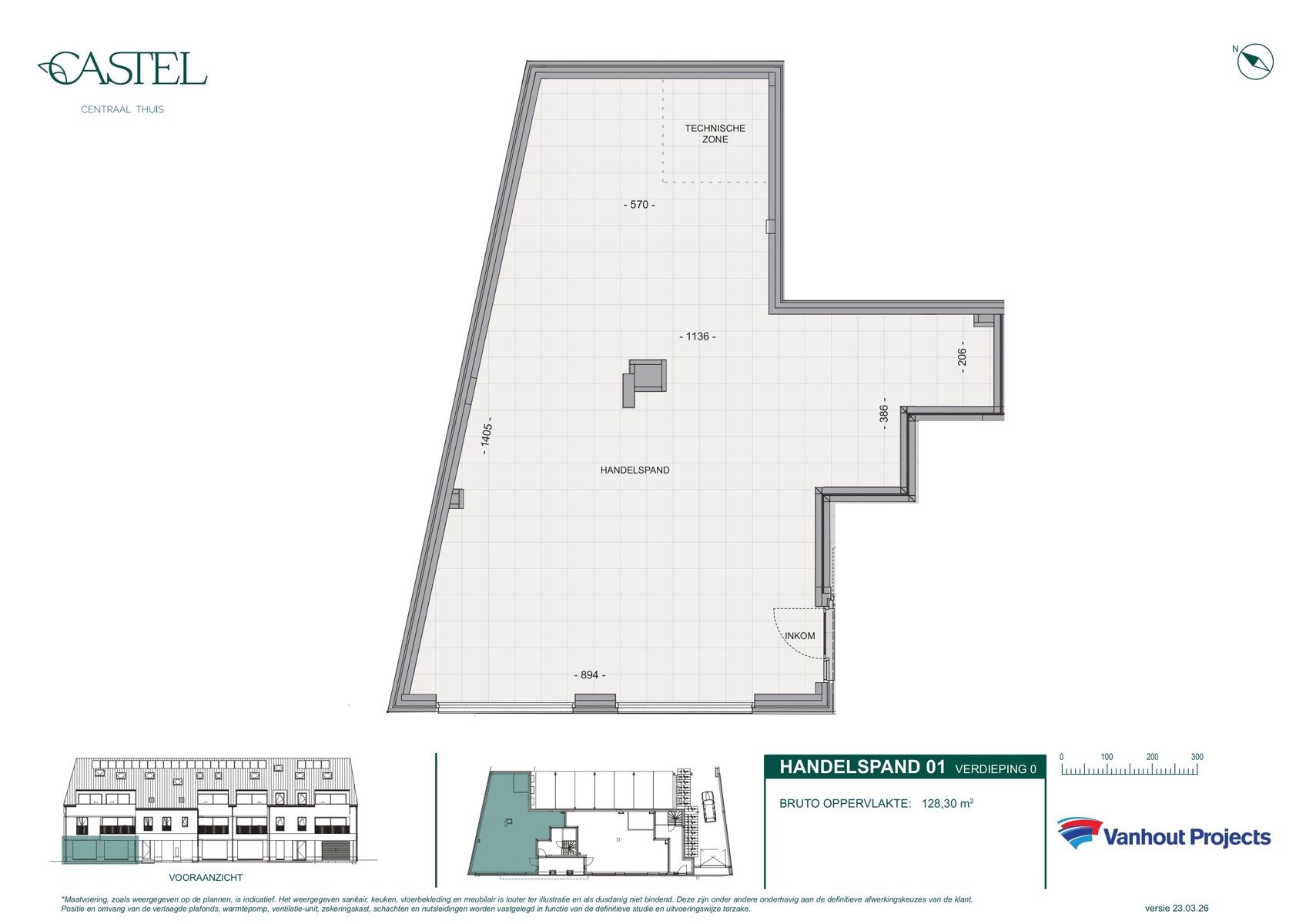 Residentie Castel: handelspand 128m² bruto oppervlakte - foto 2