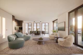 Ontdek dit ruime 2-slaapkamerappartement met een prachtig uitzicht op het kanaal, gelegen in het unieke nieuwbouwproject The Banks. Dit project biedt een variëteit aan lichte woonruimtes, waaronder studio’s, appartementen en duplexen, waarbij elke woning beschikt over een privéterras, wintertuin of balkon. Dankzij de moderne architectuur geniet u van een eigentijdse leefomgeving met veel comfort.<br /><br />The Banks bevindt zich op een toplocatie vlak bij Tour & Taxis en combineert een groene binnentuin die fungeert als een rustgevende stads-oase met een uitstekende bereikbaarheid. Ideaal voor wie op zoek is naar het perfecte evenwicht tussen stadse levendigheid en rustige groene ruimtes.<br /><br />Of u nu kiest voor een studio, appartement of duplex, elke woning biedt ruime buitenruimte en optimale lichtinval. Dit maakt The Banks tot een unieke plek om te wonen in de dynamische Brusselse kanaalzone. Meer informatie vindt u op thebanks-brussels.be.