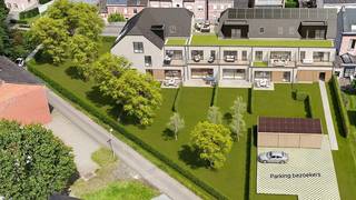 REEDS 9 VAN DE 13 APPARTEMENTEN VERKOCHT - DE WERKEN ZIJN IN UITVOERING - oplevering 4/2027.Gelijkvloers appartement van 102m² met privé tuintje van...