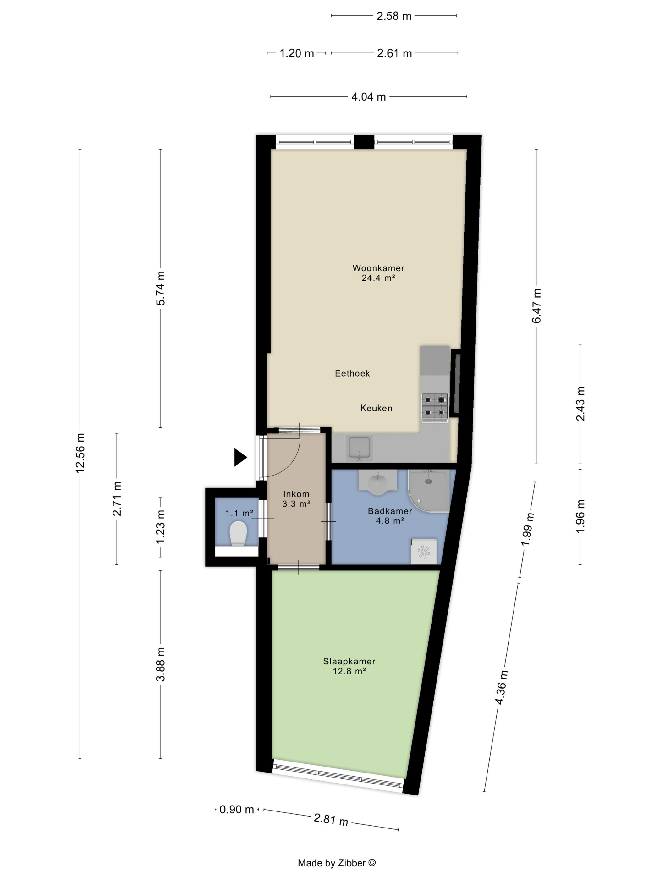 Apartment for rent in Bilzen with 1 bedroom - photo 2