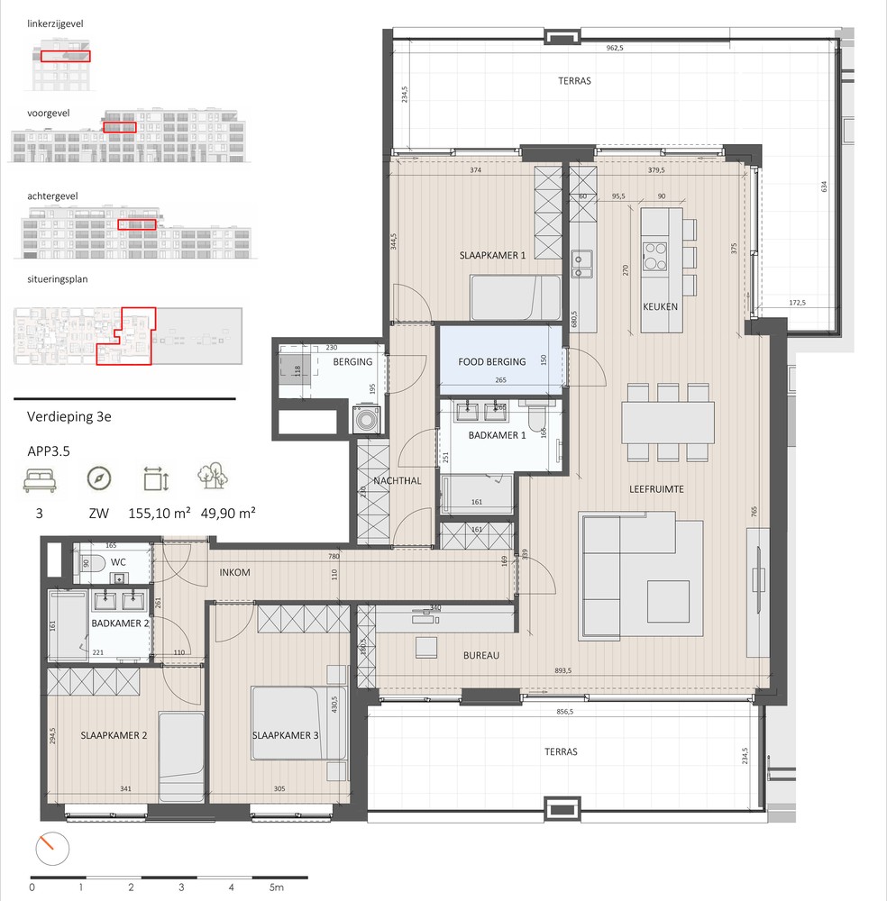 Appartement met 3 slpks en 2 grote terrassen (6% BTW mogelijk!) - foto 4