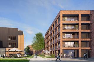 Deze kantoorruimte van 136.4 m² is gelegen langs Dok Noord op de hoek met de Atlantastraat. De extra hoge plafonds van 365cm en de hoekligging...