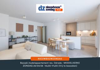Kom en bezoek dit modelappartement op nieuwbouwzondag 26/04/26 tussen 14u en 17u vrijblijvend.Ontdek dit prachtig afgewerkte nieuwbouwappartement met...