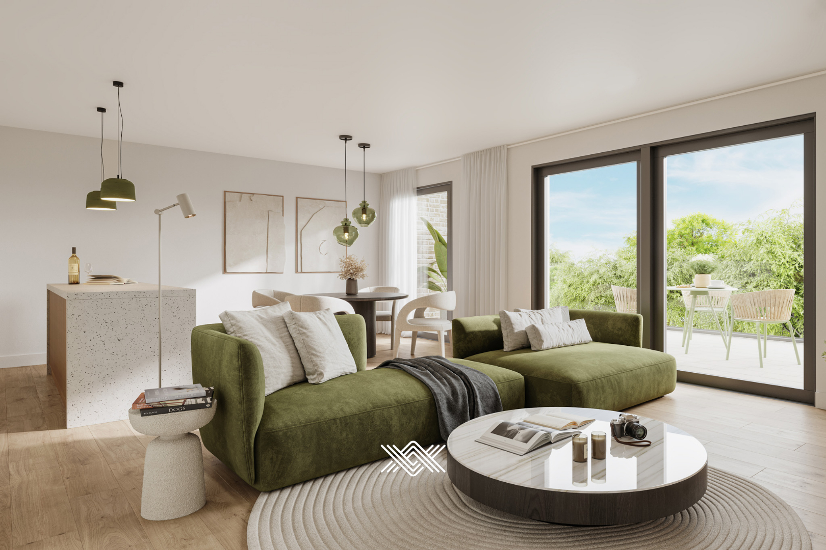 Gelijkvloers tweeslaapkamer appartement met terras en tuin - foto 5