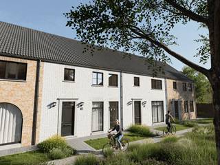 5 energiezuinige nieuwbouwwoningen met 3 slk en tuin nabij het centrum van Roeselare!<br />5 kwalitatieve woningen, 2 halfopen en 3 gesloten bebouwingen, gelegen in een doodlopende straat in een aangename wijk.<br /><br />De woningen beschikken allemaal over zonnepanelen, een warmtepomp (vloerverwarming) en regenput van 7.500L. De grondoppervlaktes variëren tussen 175m2-280m2.<br /><br />Prijzen vanaf €308.500,00 (excl. btw, registratierechten, kosten,..)<br /><br />INDELING: inkom met apart toilet, ruime lichtrijke leefruimte die toegang biedt tot de tuin, open volledig geïnstalleerde keuken met eiland en praktische aanpalende berging/wasplaats. Op de eerste verdieping bevinden zich de overloop, badkamer en 3 grote slaapkamers. Er is tevens een zolder aanwezig, die mogelijkheden biedt tot het maken van extra kamers.<br /><br />TROEVEN: energiezuinige en kwalitatieve woningen, rustig gelegen, vloerverwarming (warmtepomp), zonnepanelen, regenput, dubbele beglazing, conforme elektriciteit!<br /><br />Start van de bouwwerken voorjaar 2026. Meer info: info@immobeguin.be