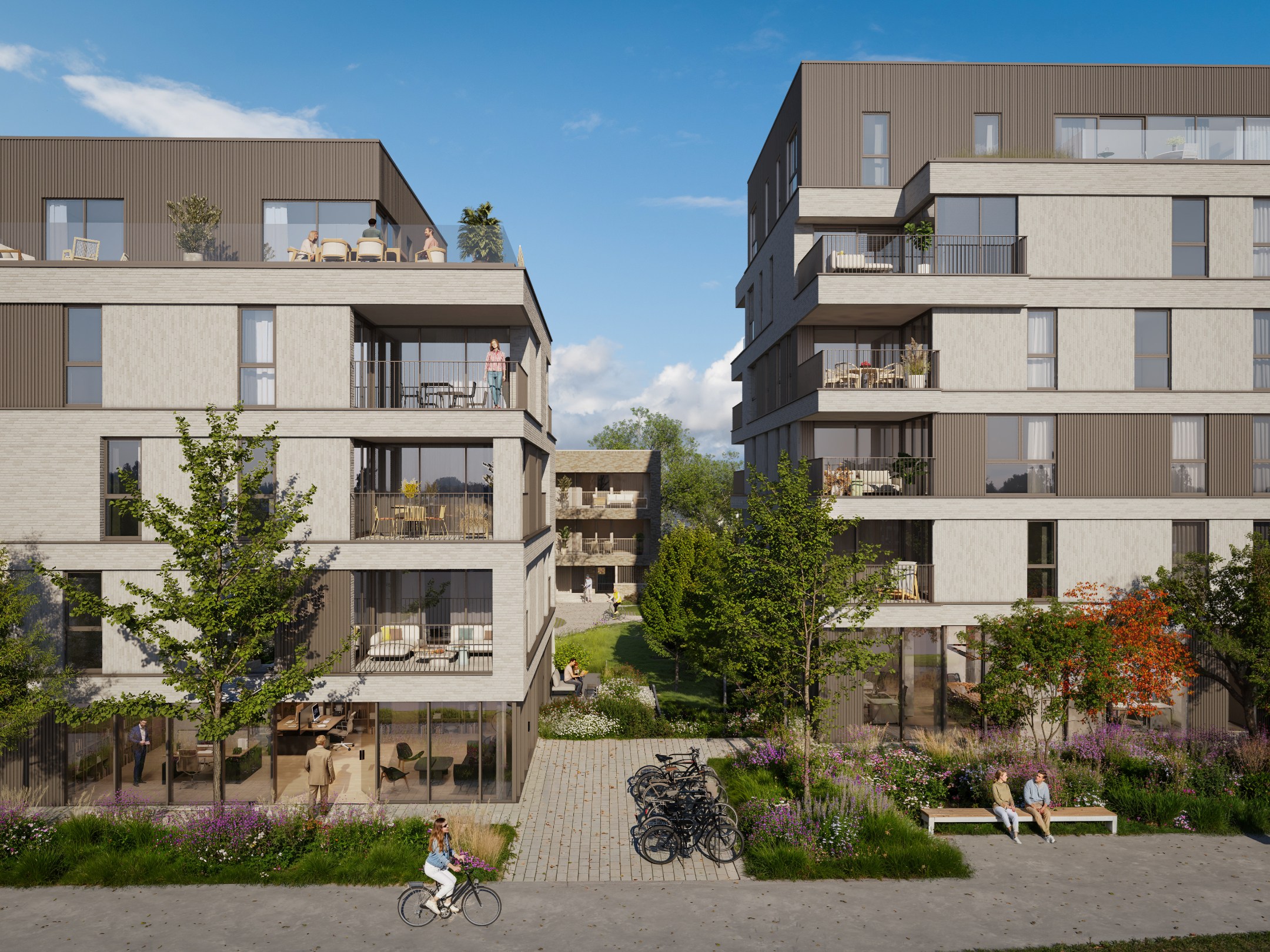 Multifunctionele handelsruimte (ca.111,70 m2) in nieuwbouwproject De Kloostertuin te Avelgem. - foto 1