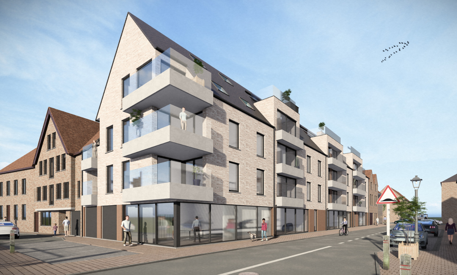 VEURNE: Nieuwbouwresidentie THE BRIDGE op enkele stappen van het bruisende centrum van Veurne, 17 appartementen met 2 of 3 slpks, op topligging! - photo 2