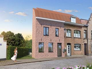 Conveniently located new-build house for sale on a unique 866m² plot along the Peterseliestraat in the historic center of Bruges. This still to be built house (3 bedrooms, office, spacious bicycle shed) with a view of the Brugse Vesten is located in the historic heart of Bruges near cozy restaurants and restaurants, shops, public transport and various tourist attractions and provides a wide range of relaxation facilities in the vicinity. This rare plot of land of 866 m², located in the Peterseliestraat in Bruges, with a view of the Brugse Vesten, is a unique opportunity to realize your dream home. The land is located in the center of Bruges, in a quiet neighborhood steeped in history. The garden borders the Kruisvest and offers a view of the 'De Nieuwe Paregaai' windmill.The land falls under the RUP Leestenburg (Zone 1 - zone for living), which offers clear guidelines for harmonious buildings. You can create a home that both fits the historic environment and meets modern and energetic living standards.A construction company drew up a quote (287,000.00 euro excluding VAT) to build the home included in the visualization. An architect has also developed a feasibility study, which indicates the possibilities of building a single-family home on this plot. This can be delivered after contacting us. As a result, other (if desired, wider) variants of the visualization are possible.Characteristics of the soil:- Surface: 866 m²- Façade width: 10 meters- Construction depth: 15 meters on the ground floor, 12 meters on the first floor- Building height: 2 floors and a roof floor- Suitable for semi-detached buildings