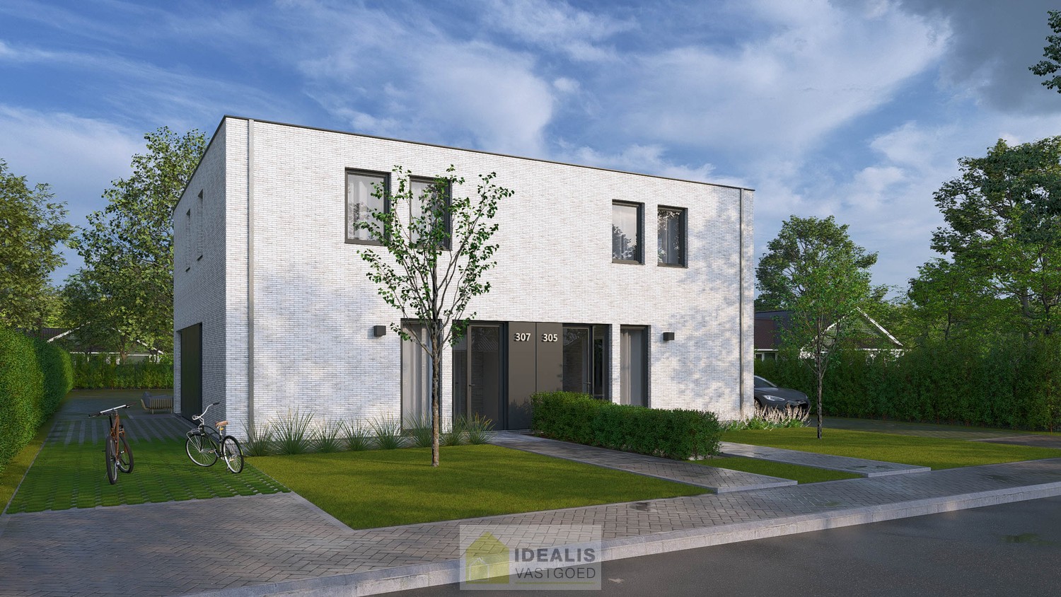 PRACHTIGE NIEUWBOUWWONING (GRONDAANDEEL €156.000 + 12% REGISTRATIERECHTEN EN CONSTRUCTIE €284.000 + 21% BTW) MET EEN HEERLIJK LICHTRIJKE WOONKAMER MET OPEN KEUKEN, RUIME BERGING, 3 SLAAPKAMERS - foto 3