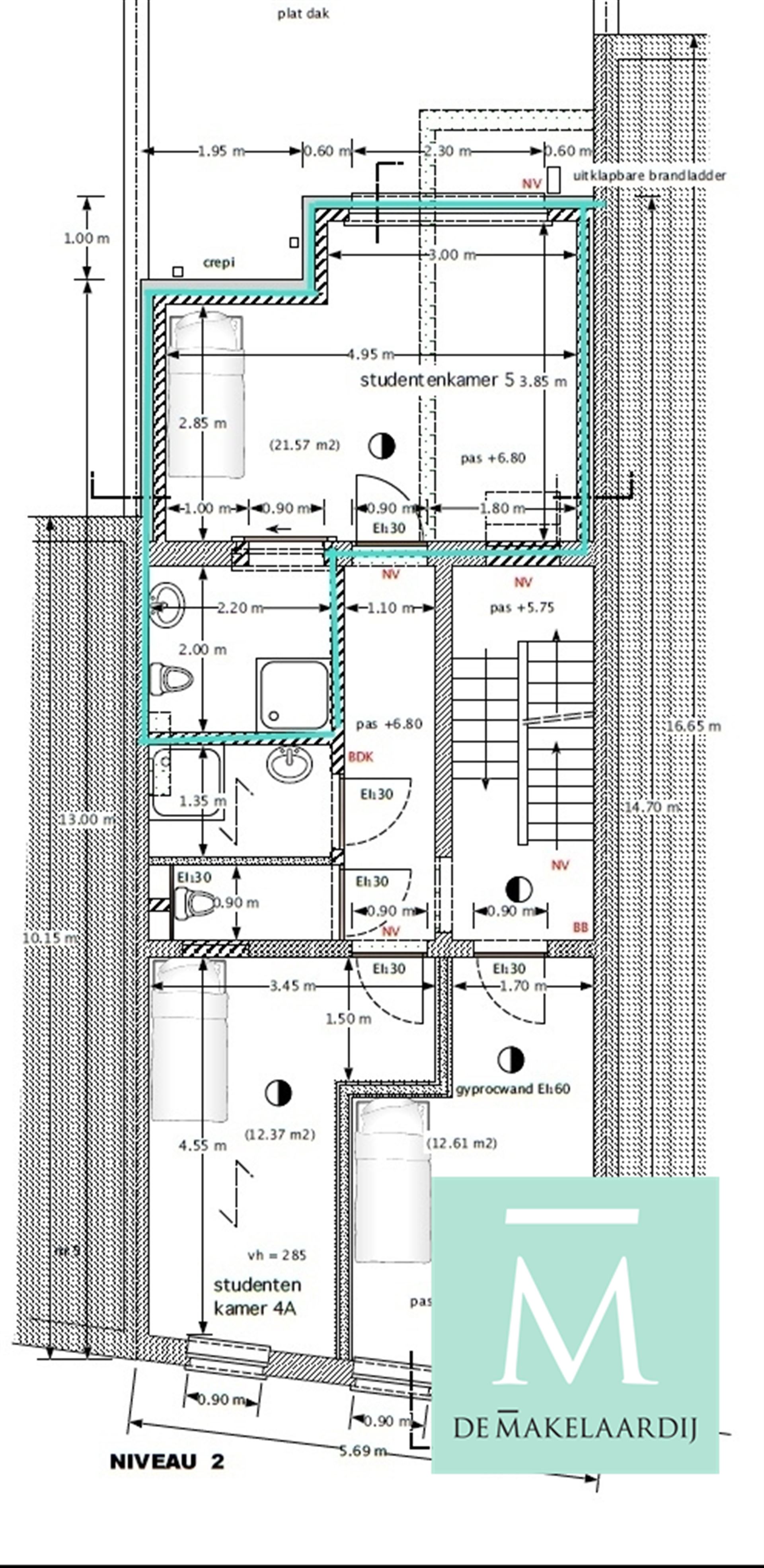 STUDENTS ONLY! Gemeubelde studentenkamer in hartje Mechelen - EERSTE BEWONING NA RENOVATIE  - foto 3
