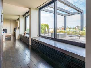 Gelegen aan het Stadspark, bemeubeld appartement met een bewoonbare oppervlakte van ± 160 m² met 2 zonnige terrassen, die een uniek uitzicht...