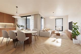 <p>Dit appartement op de tweede verdieping beschikt over een aangename woonoppervlakte van 80 m² en biedt twee comfortabele slaapkamers. Een absolute troef is het privatieve terras van 9 m², waar u in alle rust kunt genieten van een aangenaam buitenmoment.</p><p>Het appartement wordt voorzien van moderne en energiezuinige technieken, waaronder vloerverwarming en zonnepanelen. Ook aan praktische voorzieningen is gedacht: aan de inkom van de residentie wordt een mooie en praktische fietsenstalling voorzien.</p><p>Een bijzonder voordeel is dat u als koper de afwerking en materialen nog naar eigen smaak kunt bepalen. Zo krijgt u de mogelijkheid om uw toekomstige thuis volledig af te stemmen op uw persoonlijke stijl en woonwensen.</p><p>Vanuit de Brugstraat bevinden winkels, scholen, supermarkten, restaurants, cafés en andere dagelijkse voorzieningen zich op korte wandelafstand. Ook wie graag geniet van een gezellig hapje of drankje, vindt in het centrum van Bilzen tal van leuke adresjes in de directe omgeving.</p><p>Bovendien is een aankoop aan 6% btw mogelijk, indien aan de wettelijke voorwaarden wordt voldaan.</p><p>Wenst u meer informatie over residentie ISSA of wilt u graag een bezoek ter plaatse inplannen? Neem dan gerust contact met ons op via info@immonoble.be. Wij helpen u graag verder.</p>