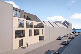 Wonen op een unieke locatie in Oostende, vlakbij de Spuikom, Oosteroever waar uitgestrekte waterzichten en omliggende natuur zorgen voor een instant gevoel van rust en vrijheid. Residentie OUTPORT bestaat uit 27 stijlvolle en energiezuinige appartementen (66 m² tot 116 m²), keuze uit 1 of 2 slaapkamers, elk met privéterras of tuin.<br /><br />Het appartement heeft volgende indeling: lichtrijke leefruimte met open keuken ingericht met duurzame materialen en kwalitatieve toestellen, aansluitende berging, nachthal, afzonderlijk toilet, 2 slaapkamers, badkamer en terras.<br /><br />Geniet onder voorwaarden van het verlaagd btw-tarief van 6%.<br /><br />Mogelijkheid tot aankoop van een bovengrondse garagebox.<br /><br />Voor meer informatie contacteer Gaëlle op het nummer 0479 17 17 17<br /><br /><br />