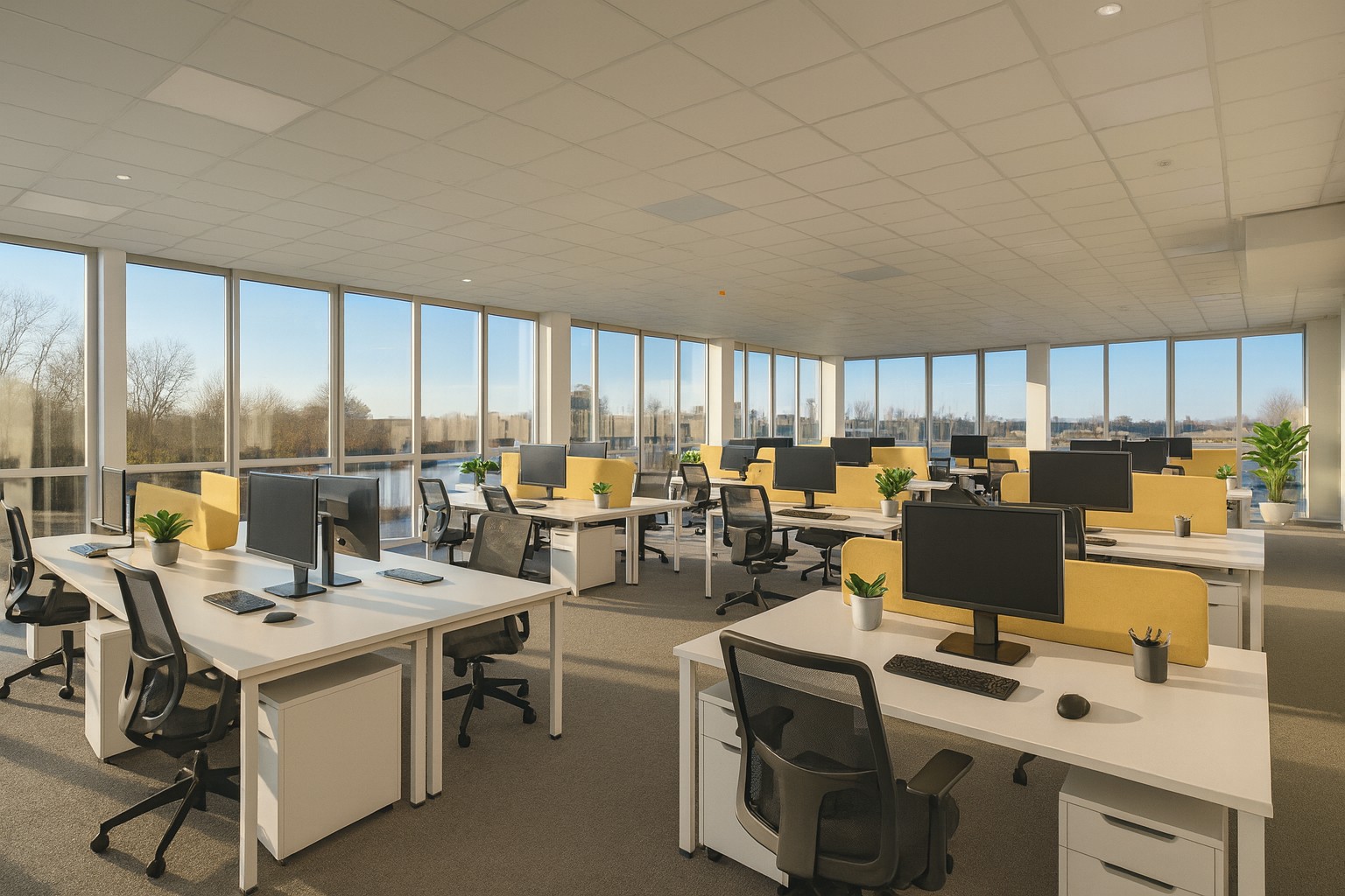 Kantoorruimte (255m²) met magazijn (835m²) te huur in Deinze - foto 4