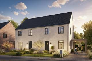 In Wanzele, een deelgemeente van Lede, realiseert Hectaar vier halfopen, energiezuinige woningen. De woningen bevinden zich op een centrale, rustige locatie, op korte afstand van scholen, winkels en andere dagelijkse voorzieningen. Dankzij de vlotte bereikbaarheid vormen ze een ideale thuisbasis, bovendien ligt het station van Lede op slechts 3,5 km.<br /><br />Als koper krijg je de kans om volledig inspraak te hebben in de inrichting en afwerking van jouw woning. In samenspraak met onze betrouwbare partnerleveranciers kies je zelf de materialen en afwerking volgens smaak en budget.<br /><br /><strong>Indeling van de woning:</strong><br />Gelijkvloers: inkomhal met gastentoilet, lichtrijke leefruimte met open keuken en een aparte berging.<br />Verdieping: nachthal, 3 volwaardige slaapkamers en badkamer met ligbad, douche, dubbel lavabomeubel en toilet.<br />Zolder: toegankelijk via het zolderluik - ideaal als extra opbergruimte. <br /><br /><strong>Troeven van deze woning:</strong>
<ul>
<li>Energiezuinig</li>
<li>Lucht/water warmtepomp en vloerverwarming </li>
<li>Regenwaterput 7.500l aangesloten op toiletten/wasmachine/buitenkraan</li>
<li>Mogelijkheid tot het plaatsen van een carport </li>
</ul>
Ben je op zoek naar een nieuwe thuis? Neem dan snel contact op voor een afspraak of een bezichtiging aan een van onze kijkwoningen!<br />(Foto's zijn referentiebeelden van voorgaande projecten)