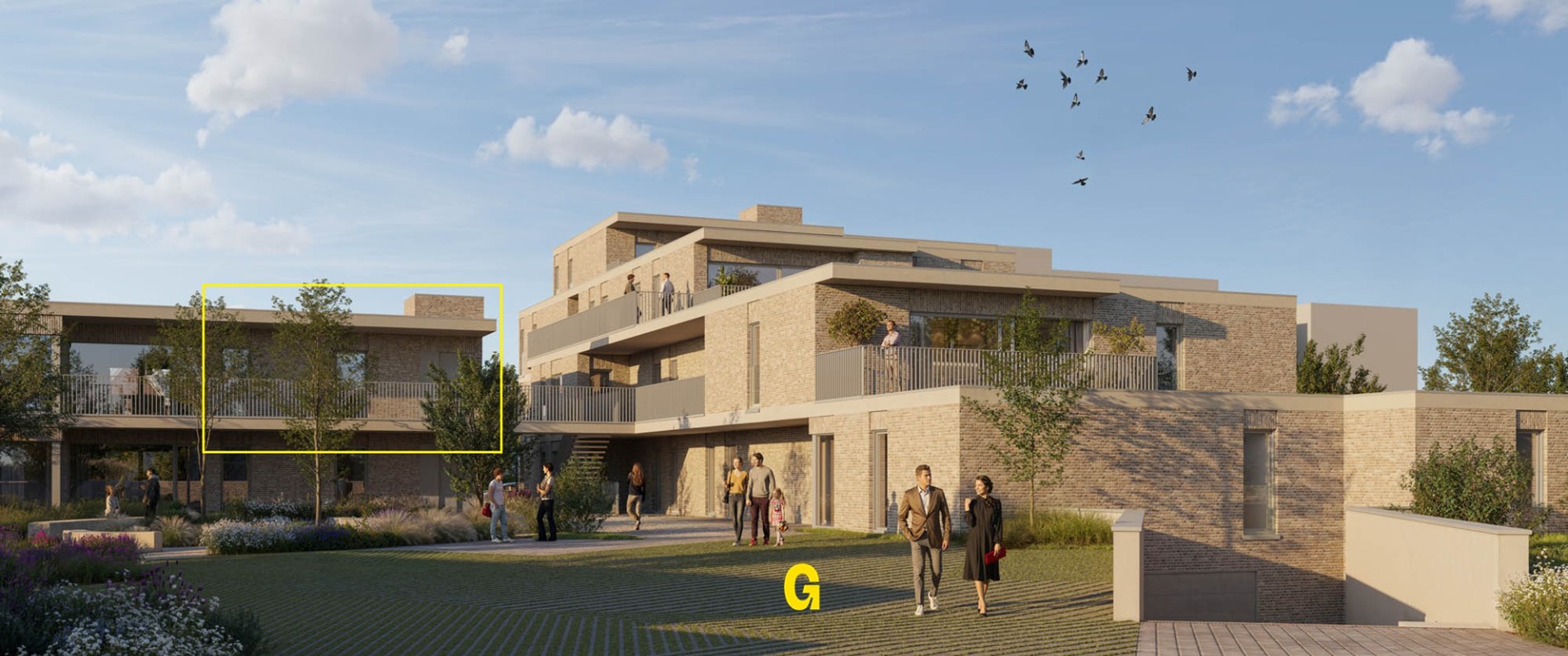 Nieuwbouwappartement op de 1ste verdieping met 2 slaapkamers en zuidgericht terras in res. de Boomgaard vlakbij het centrum van Hoeselt - foto 2