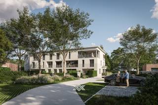 Dit appartement op de tweede verdieping van 71 m² beschikt over een inkomhal met vestiairehoek, een lichtrijke leef- en eetruimte en een open keuken met kookeiland. Vanuit de leefruimte heb je directe toegang tot het aangename terras van 7 m².<br /><br />Het appartement omvat daarnaast een praktische berging met wasplaats, een apart toilet en een slaapkamer uitgerust met een ensuite badkamer voorzien van een lavabo en inloopdouche.<br /><br />Park Vlerick is een nieuwbouwresidentie met 16 appartementen, uitzonderlijk rustig gelegen in een groen binnengebied in het centrum van Zwijnaarde. Dankzij de centrale ligging bevinden alle dagelijkse voorzieningen, van winkels en scholen tot sport en recreatie, zich op wandel- of fietsafstand. Ook de verbindingen met Gent en de nabijgelegen snelwegen zijn uitstekend, wat van deze locatie een ideale uitvalsbasis maakt aan de groene rand van de stad.<br /><br />Het aanbod omvat één-, twee- en drieslaapkamer appartementen, elk met een eigen terras . De gemeenschappelijke parktuin wordt een groene ontmoetingsplek met zitplekken en rustige zones voor jong en oud.<br /><br />Er is slechts een beperkte selectie online te bekijken, ontdek het volledige aanbod op kantoor bij Landbergh door het maken van een afspraak. Steeds welkom voor een vrijblijvende toelichting.
