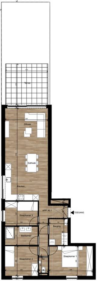 Net aan de rand van het centrum te Tongeren, in onze nieuwbouwresidentie Florus, hebben we nog enkele mooie gelijkvloerse appartementen te koop! Appartement A01 bijvoorbeeld beschikt over 3 ruime slaapkamers en heeft een aangenaam terras. Dit nieuwbouwappartement beschikt over een eigen warmtepomp en PV-panelen om zo uw energiefactuur tot een minimum te beperken. Een groot pluspunt is de centrale ligging op slechts 5 minuten van het gezellige stadscentrum en kortbij de af- en oprit van de E313... Kortom, ideaal als toekomstige woonst of duurzame en kwalitatieve investering! (6% BTW mogelijk)<br /><br />Voor meer informatie ontvangen we u graag op ons kantoor. Aarzel niet om uw contactgegevens achter te laten of om Elien Mombaerts rechtstreeks te bellen op het nummer 0470/38.21.30.