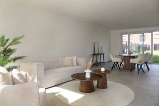 Deze woning wordt gebouwd in het vernieuwend woonproject ‘Roobaertpark’, een rustige buurt die vernieuwend groen, open en verkeersarm is ingericht...