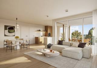 In het groene Avelgem, op een boogscheut van de Scheldermeersen, ontdek je De Kloostertuin. Zes residenties, met een mix van 1-, 2-, 3 slaapkamer appartementen en enkele handelsruimtes en evenveel gezinswoningen komen er gezellig samen rond een prachtige binnentuin met boomgaard. Klaar om hier jouw woondroom te vervullen?<br /><br />Dit 2 slaapkamer appartement is gelegen op het 3de verdiep en kent een lichtrijke hoekligging. Stap binnen in de ruime inkomhal, met vestiaire, en laat je meevoeren door een zee van licht tot in de leefruimte. Met grote raampartijen schijnt het licht tot in de kleinste hoekjes en sta je overal in verbinding met het omliggend groen. Het appartement beschikt over een ruim westgericht terras van 13m² waar je tot de late uurtjes geniet van de zon. <br /><br />Het appartement telt 2 slaapkamers met een masterbedroom van 13m². De badkamer biedt ruimte voor een inloopdouche en dubbele wastafel. Verder in de inkomhal vind je nog een apart toilet en een ruime berging.<br /><br />Ontvang je graag meer informatie of ben je benieuwd naar het volledige aanbod? Bel 051 26 84 00 of contacteer ons via verkoop@steenoven.be<br /> 