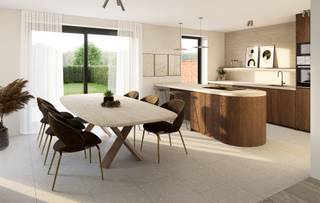 In deze doodlopenstraat wordt deze energiezuinige woning gebouwd. De woning is west georiënteerd. De indeling is als volgt Inkom met gastentoilet en trap, Carport. Woonkamer met open keuken, berging/wasplaats. Op de verdieping: 3 slaapkamers , berging, badkamer met douche en bad, afzonderlijk toilet. Gelegen op het einde van de verkaveling en omgeven door groen. Bij het inrijden van de verkaveling is een ruime strook voorzien met bomen en groen, op die manier zit je over enkele tijd afgesloten van de brouwerijstraat. Prijs/kwaliteit is dit een aanrader<br /> Plannen zijn beschikbaar op kantoor.<br />De totale prijs voor deze woning inclusief grond en alle kosten is 466.820€<br /><br />Voor inlichtingen bellen naar Conny 0498/696563 Info@flameestate.be