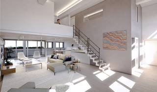 Situé à la limite d'Uccle et d'Ixelles, sur la commune de Forest, à deux pas de l'Avenue Molière et des beaux commerces de la rue Vanderkindere, "<span>Les Lofts de Molière</span>" propose trois duplex neufs situés au 2ème étage d'un immeuble réaffecté en logements contemporains. La proximité immédiate de la Place Brugmann et du Parc Marconi sont des atouts complémentaires à ce projet.<br /><br />Le lot 8 se compose d'un hall d'entrée avec wc invités, vestiaire, d'un spacieux et lumineux séjour ouvert de ± 80 m² (hauteur sous plafond partielle de ± 5,5 m), d'un espace cuisine (à aménager) et d'une arrière cuisine / buanderie, le tout s'ouvrant sur une belle terrasse de ± 13 m², orientée ouest, en intérieur d'îlot. L'escalier privatif nous mène à l'étage supérieur sur un palier bureau en mezzanine desservant 2 chambres en suite : une chambre parentale avec son dressing et sa salle d'eau complète et une chambre avec sa salle de douche et wc. <br /><br />Autres : appartements neufs (première occupation), vente sous droits d'enregistrement 12,5 %, techniques cuisines pré-installées, ascenseur, PEB C, portes blindées, châssis aluminium, éclairages leds dimmables encastrés, stores extérieurs solaires, chaudières gaz individuelles, ventilation, parkings (intérieurs : 39 500 € - extérieurs : 25 000 €) et caves (5 000 €) sur le palier. Disponibilité immédiate.<br /><br />Pour toutes informations, veuillez contacter Philippe Dijkmans au +32 (0) 475 45 77 20.