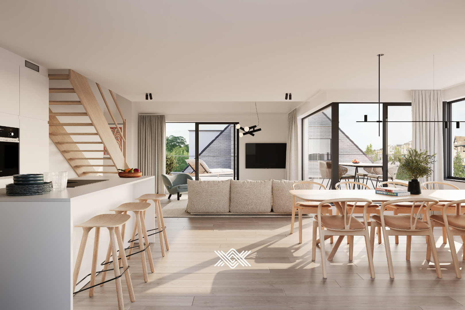 Duplex drieslaapkamerappartement op het tweede en derde verdiep - photo 1