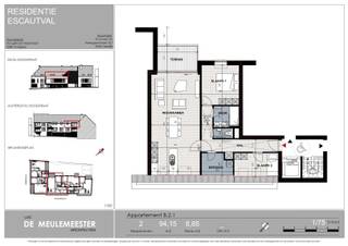 DISCOVERY DAY : samedi 21/02 de 14h à 17h.Venez découvrir cette résidence avec visite de l'appartement. Un signal à l'avance est souhaité.5 derniers appartements ! Achat 6% TVA possible !La Résidence Escautval est un projet exclusif de construction neuve à l'architecture moderne et à la construction traditionnelle en maçonnerie de qualité. Grâce à des murs de 40 cm d'épaisseur parfaitement isolés, des fenêtres en ALU avec verre super isolant, une toiture à deux pans isolée et une isolation acoustique, vous bénéficiez d'un confort de vie et d'une tranquillité optimaux. Les appartements de 1 et 2 chambres sont livrés *prêts à peindre*.Les terrasses spacieuses (de 1,80 m à 2,40 m de large) et les espaces de vie orientés vers le soleil offrent un maximum de lumière et d'expérience extérieure. Le chauffage et l'eau chaude sanitaire sont assurés par une pompe à chaleur air/eau individuelle avec chauffage par le sol, avec un refroidissement actif et de faibles coûts énergétiques comme avantage direct. Le système de ventilation D avec récupération de chaleur garantit un climat intérieur sain.Chaque appartement est équipé de panneaux solaires (niveau E anticipé E20), ce qui permet de bénéficier d'une exonération totale de la taxe foncière pendant 5 ans. Les salles de bains sont luxueusement aménagées avec une douche à l'italienne, un double lavabo et des meubles design. La cuisine entièrement équipée comprend des appareils électroménagers de qualité.En outre, un bouton poussoir "tout éteint" pratique, des carreaux de sol en céramique, du parquet en vinyle dans les chambres, un local de rangement individuel, un local à vélos et des places de parking avec possibilité d'installer une borne de recharge. Les appartements supérieurs disposent d'un grenier (+/- 50 m²) en guise d'espace de rangement supplémentaires.