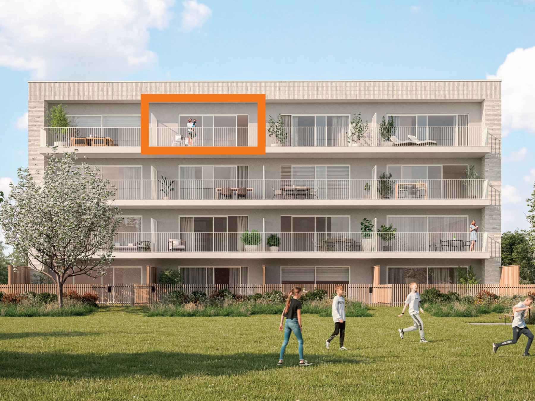 Lot 55 App 3.B1 Penthouse met 2 slaapkamers & 15 m² terras (89 m²) - foto 1